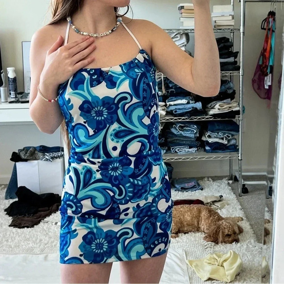 Vintage 90’s Halter Neck Mini Dress - Picture 6 of 8